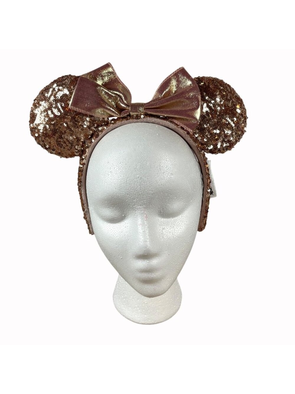 Minnie Mouse Ears Headband Walt Disney Parks Rose Gold Sequins 2017 Original - Picture 5 of 12